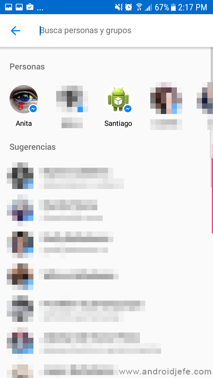 Cómo eliminar las Sugerencias de Messenger • Android Jefe