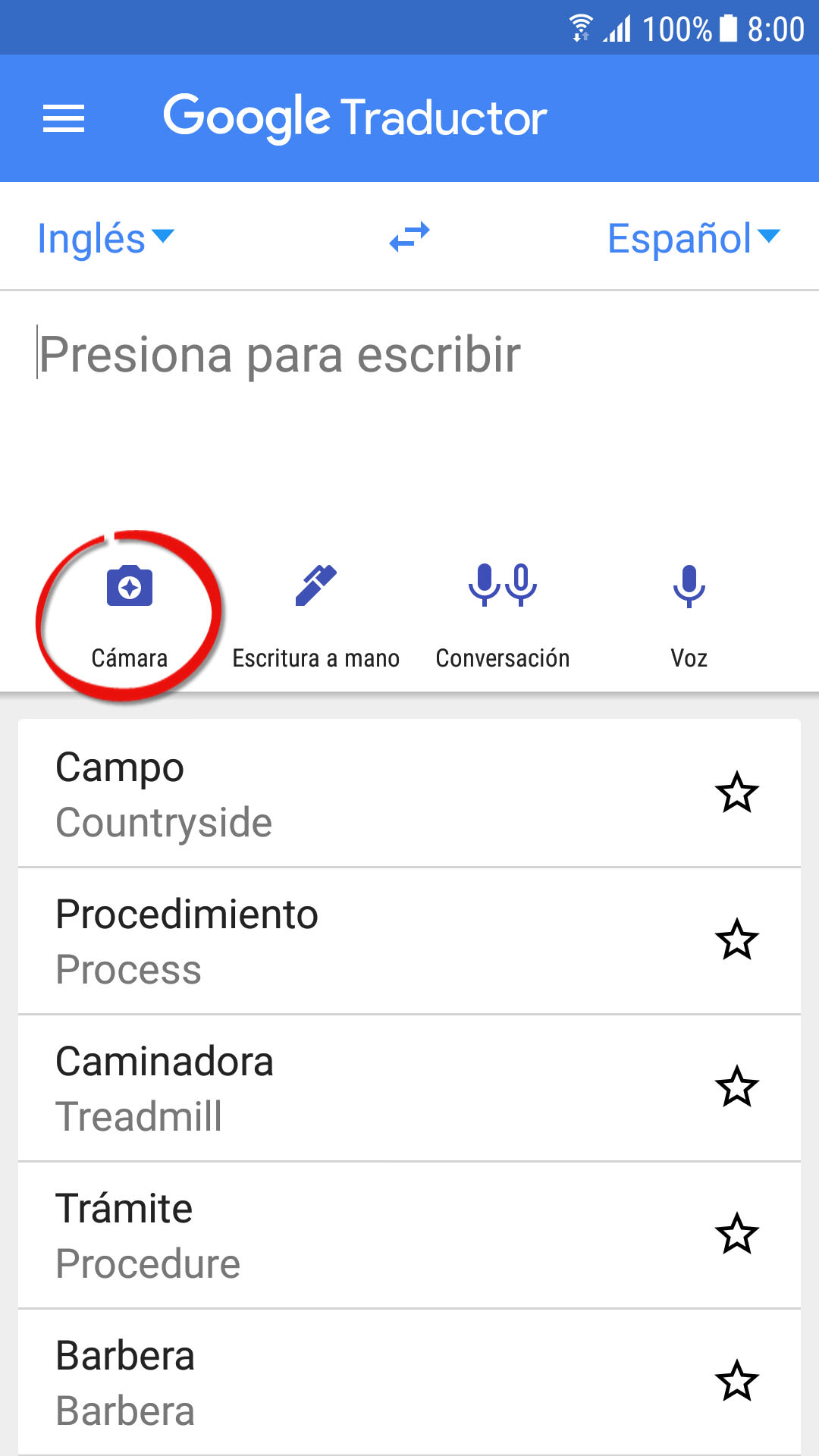 Traductor con CÁMARA Inglés Español y más • Android Jefe