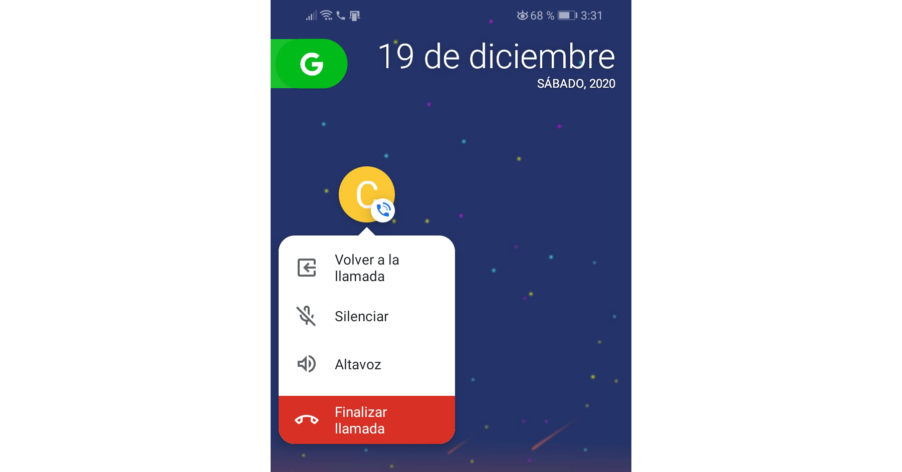 minimizar llamada burbuja chat android