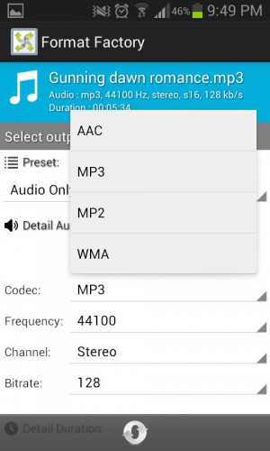 Transforming an MP3 song into another format