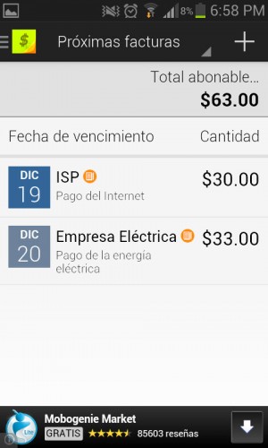 Facturas programadas