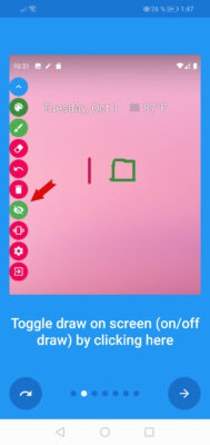 draw on screen 1