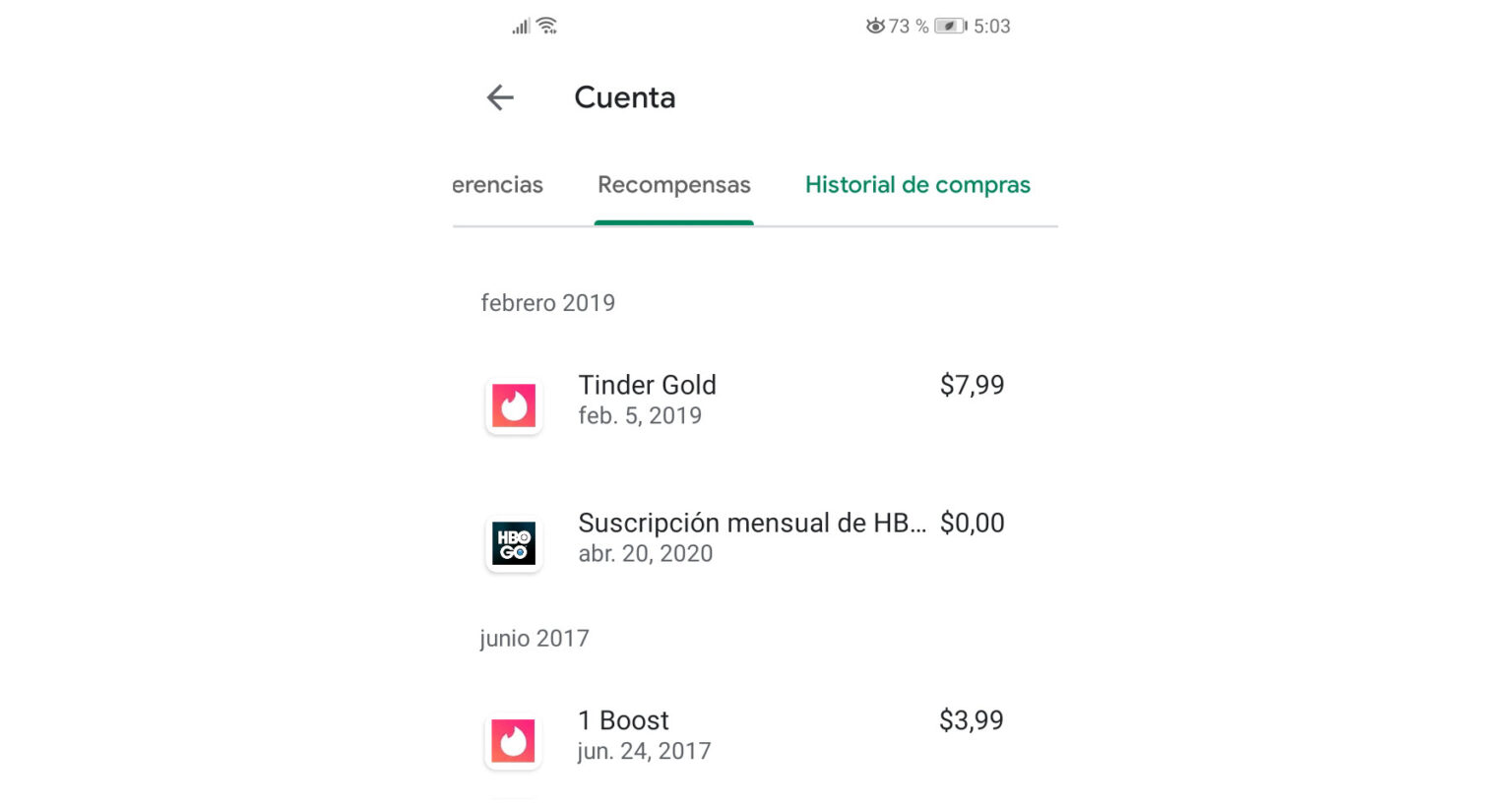 Eliminar historial de aplicaciones instaladas de Google Play Store