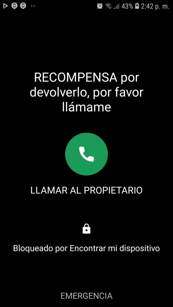 Bloquear celular robado perdido, mostrar datos de contacto en pantalla Bloquear celular robado perdido, mostrar datos de contacto en pantalla