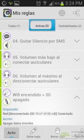 reglas activas automateit