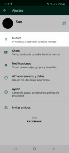 quitar palomitas azules whatsapp paso 1
