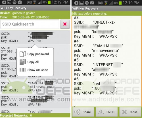 Wifi Key Recovery en Samsung Galaxy S3 mini rooteado