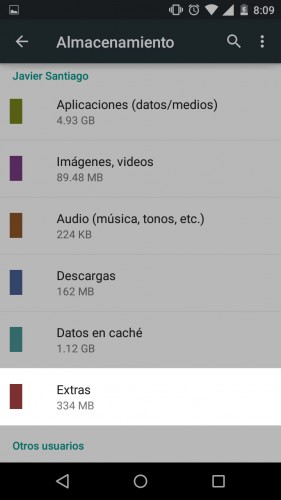 eliminar archivos extras almacenamiento