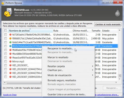 recuperar archivos borrados tarjeta sd