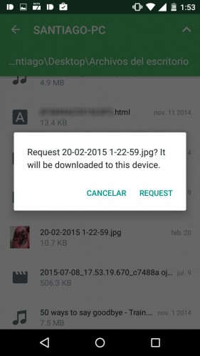 pushbullet remote files android aplicacion 2