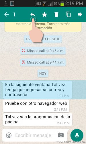 citar mensajes whatsapp responder boton