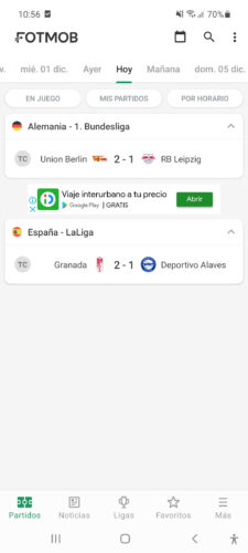Partidos FotMob