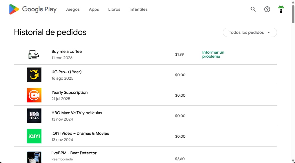 reembolso google play pedir devolucion