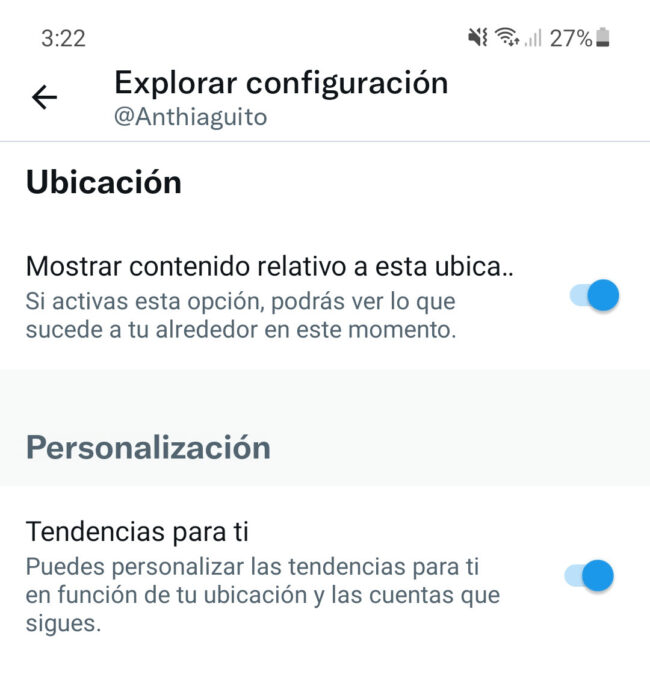 tendencias para ti twitter no se desactiva