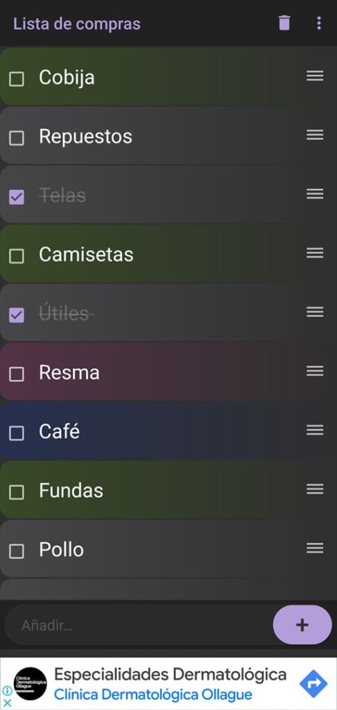 App de lista de la compra