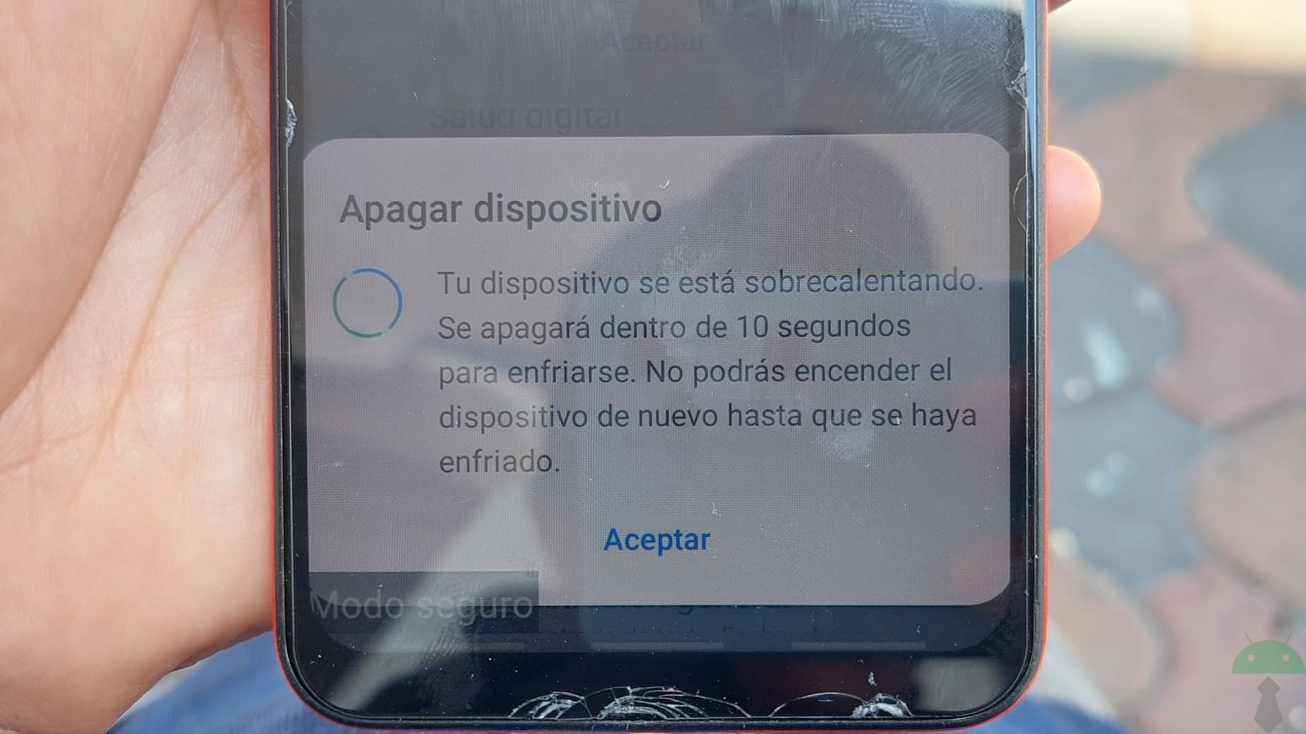 El dispositivo se está sobrecalentando