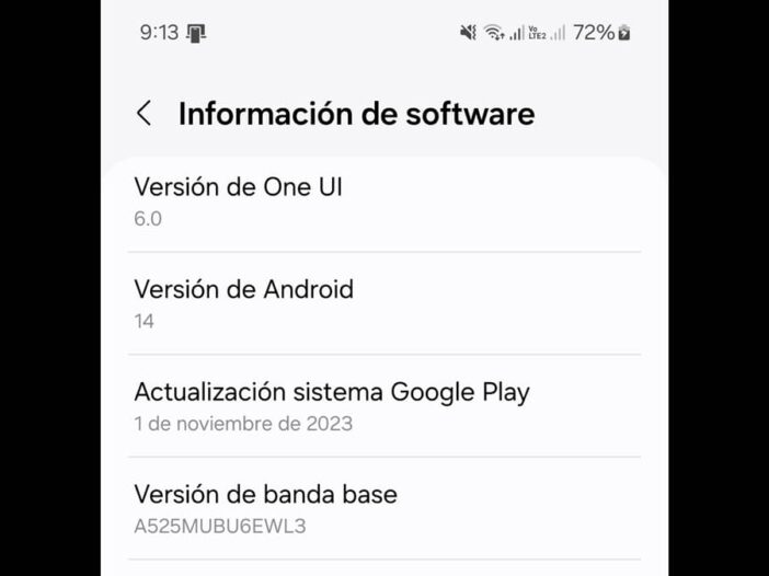 Galaxy A52 One UI 6
