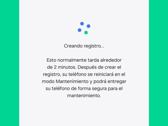 Registro modo mantenimiento samsung