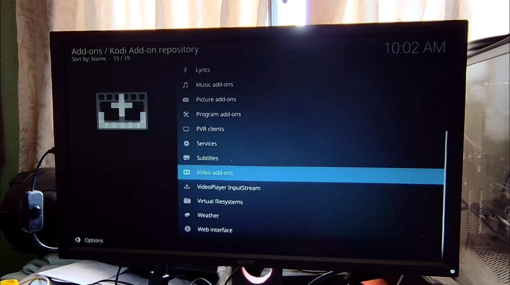 Kodi video addons integrados