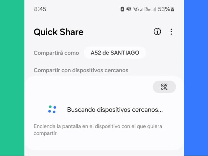 quick share no funciona en Samsung se queda buscando dispositivos cercanos