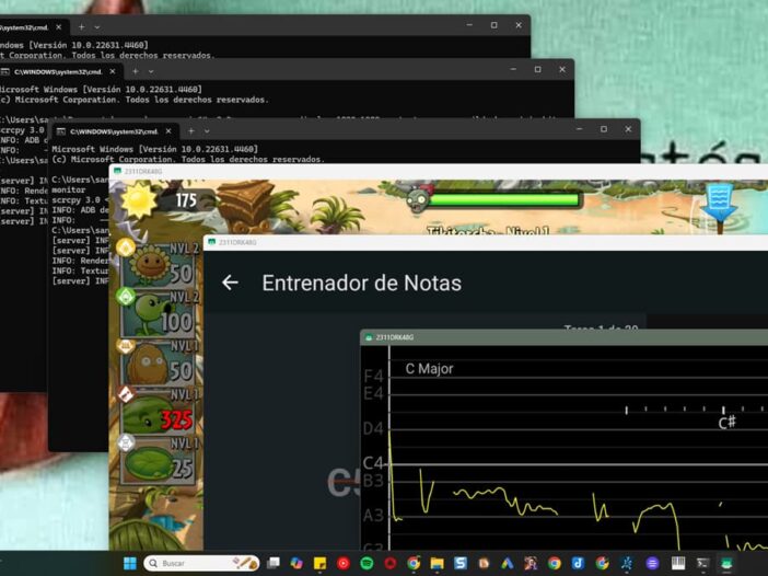 scrcpy pantallas virtuales