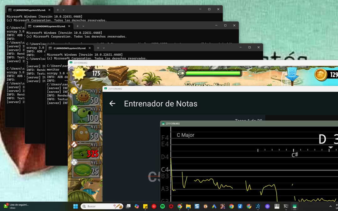 scrcpy pantallas virtuales