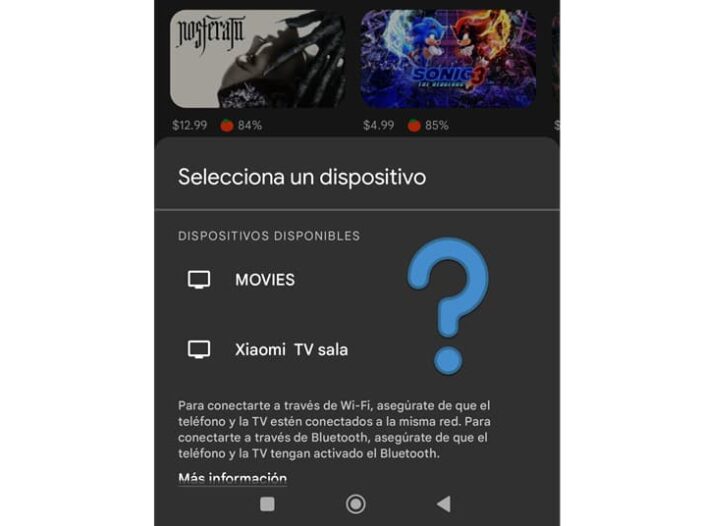 app google tv no reconoce tv