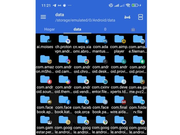 android data y android obb carpetas acceso