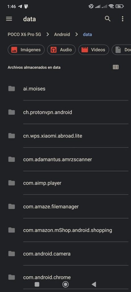 administrador de archivos nativo android
