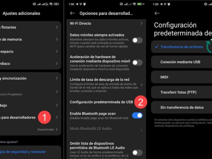 solucion modo carga android pc usb