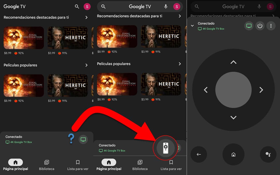 control remoto google tv app