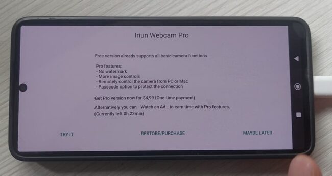 iriun 4k webcam pro gratis