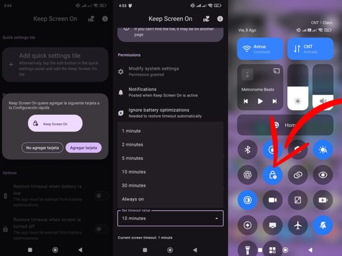 evitar que se apague la pantalla del celular