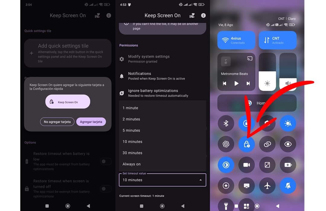 evitar que se apague la pantalla del celular