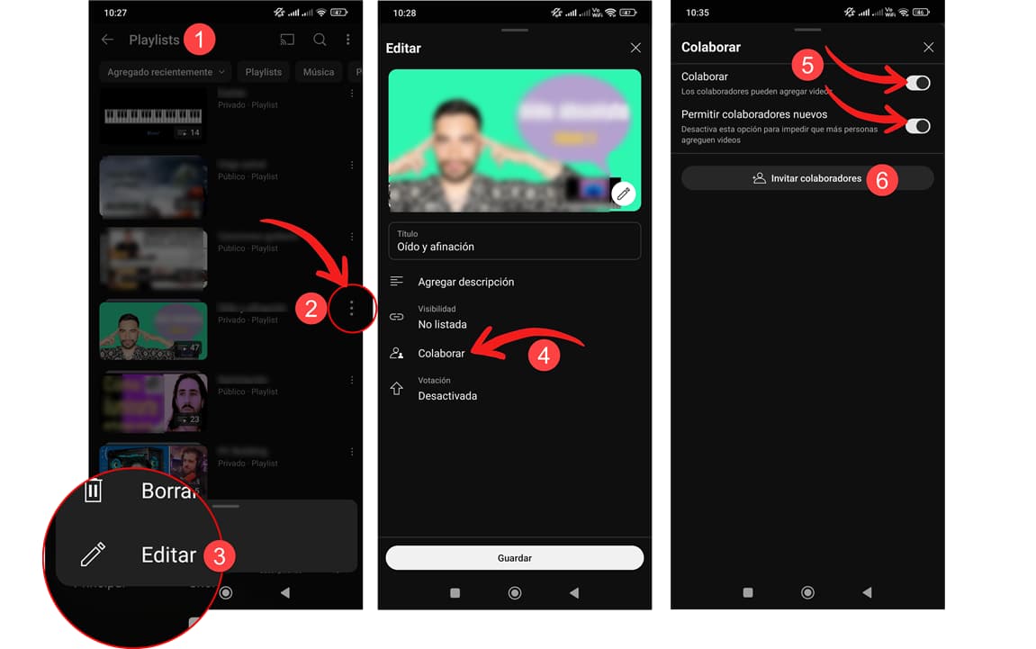 playlist colaborativa youtube