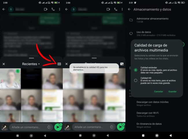 enviar fotos hd whatsapp
