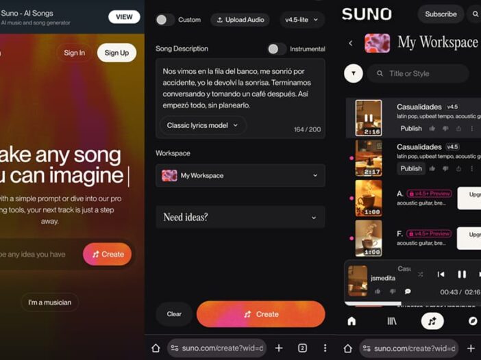 crear canciones con ia pagina