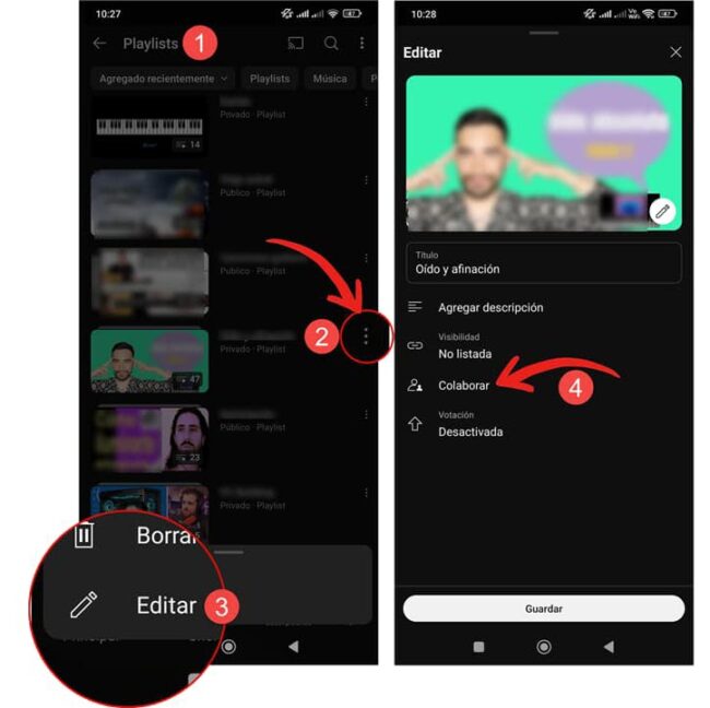 playlist colaborativa youtube
