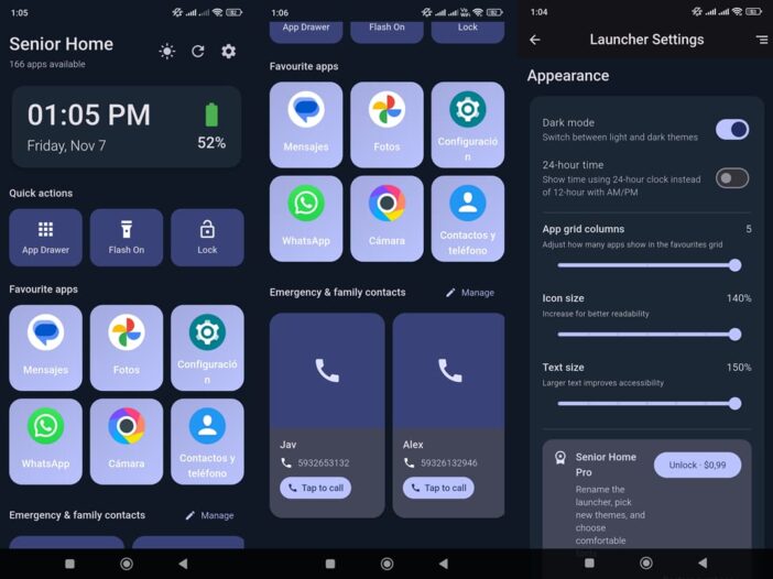 launcher simple android adultos mayores
