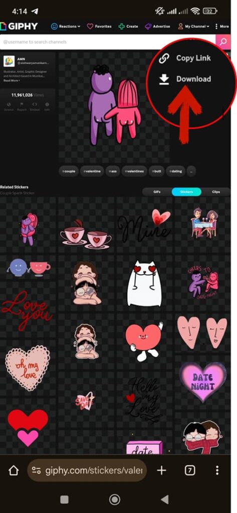descargar gif giphy navegador sin apps