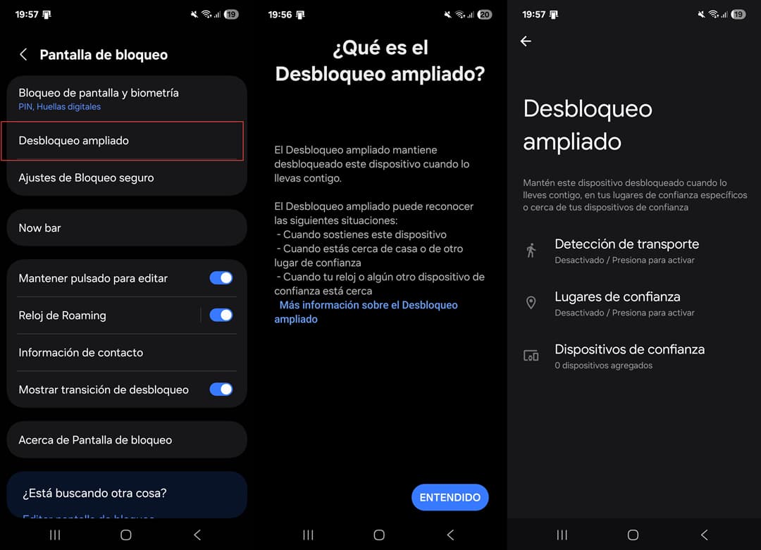 desbloqueo ampliado samsung galaxy
