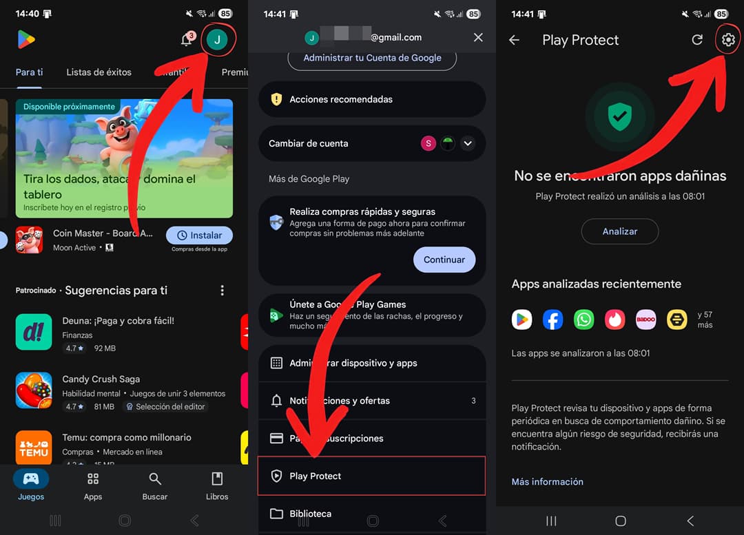 desactivar play protect