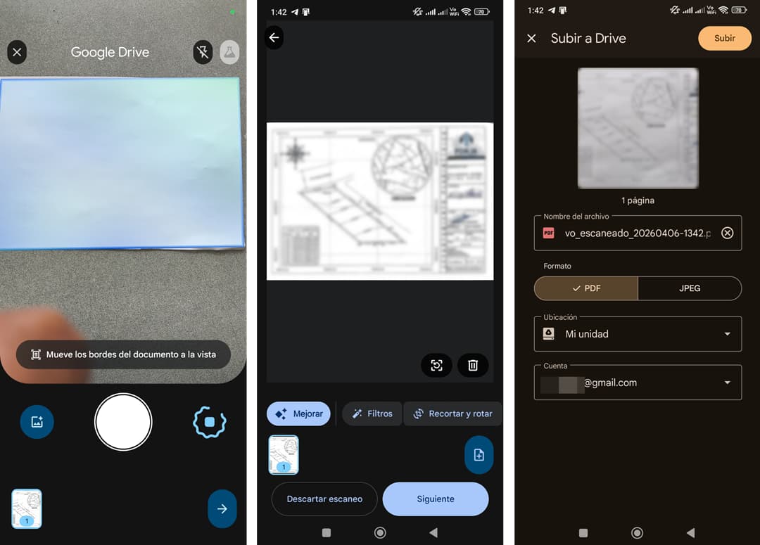 google drive escanear documentos