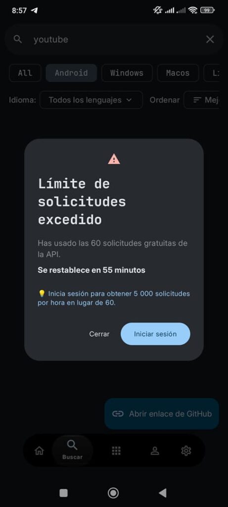 github store busqueda