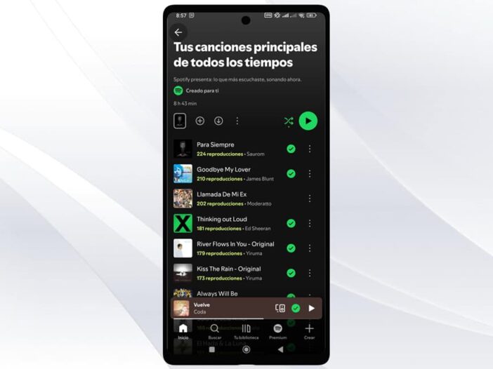 canciones mas escuchadas spotify por mi