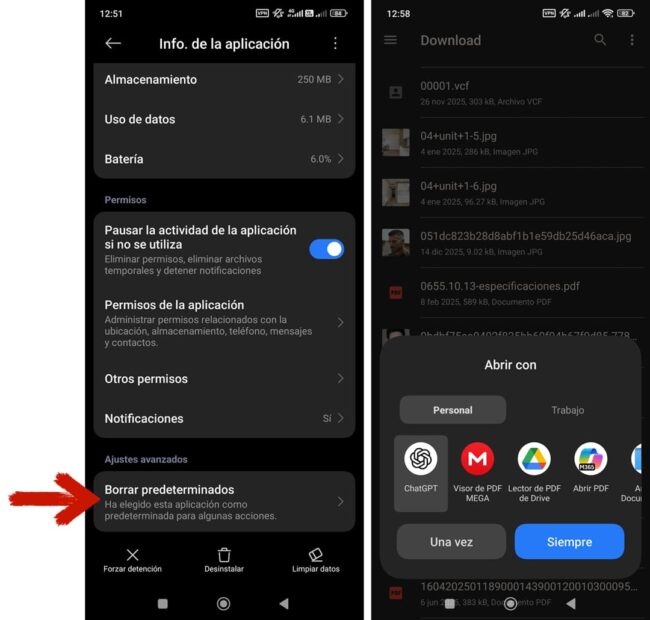 borrar valores predeterminados android