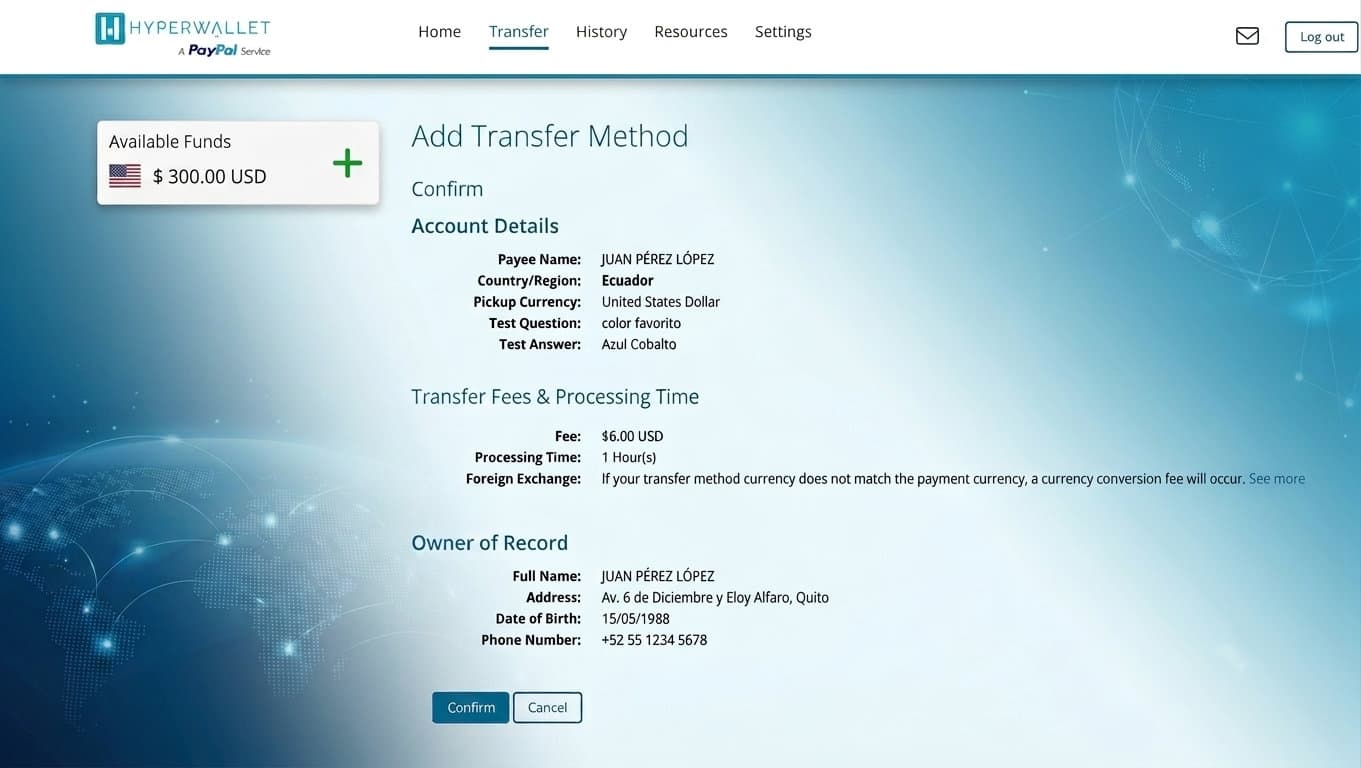 hyperwallet pago generado adsense