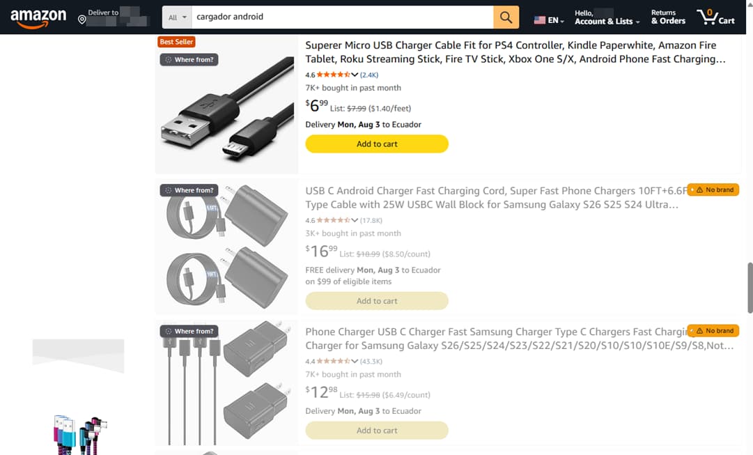 marcas falsas amazon