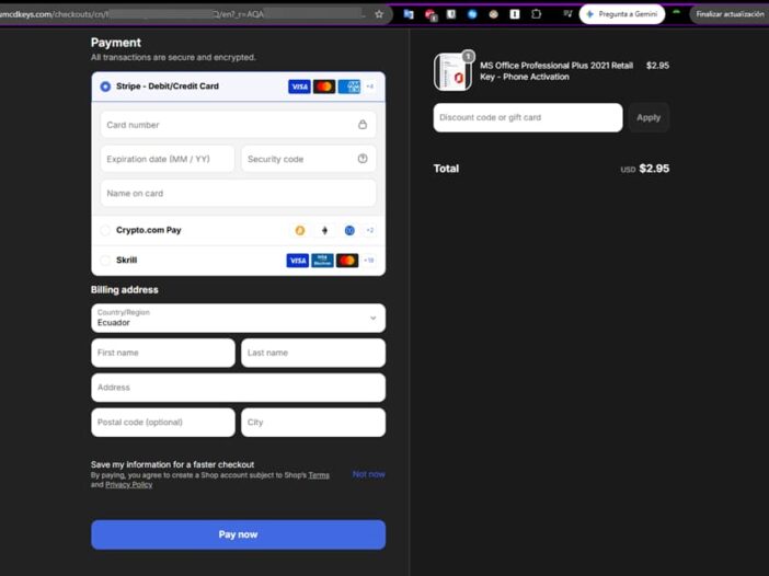 comprar online sin paypal