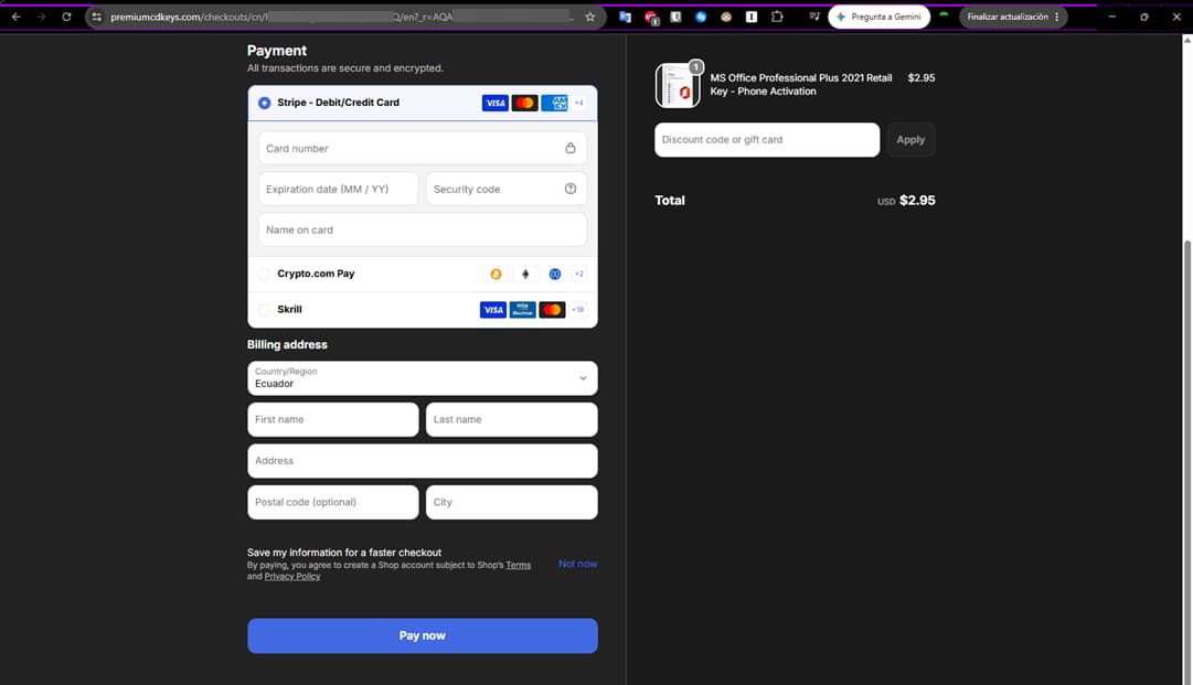 comprar online sin paypal